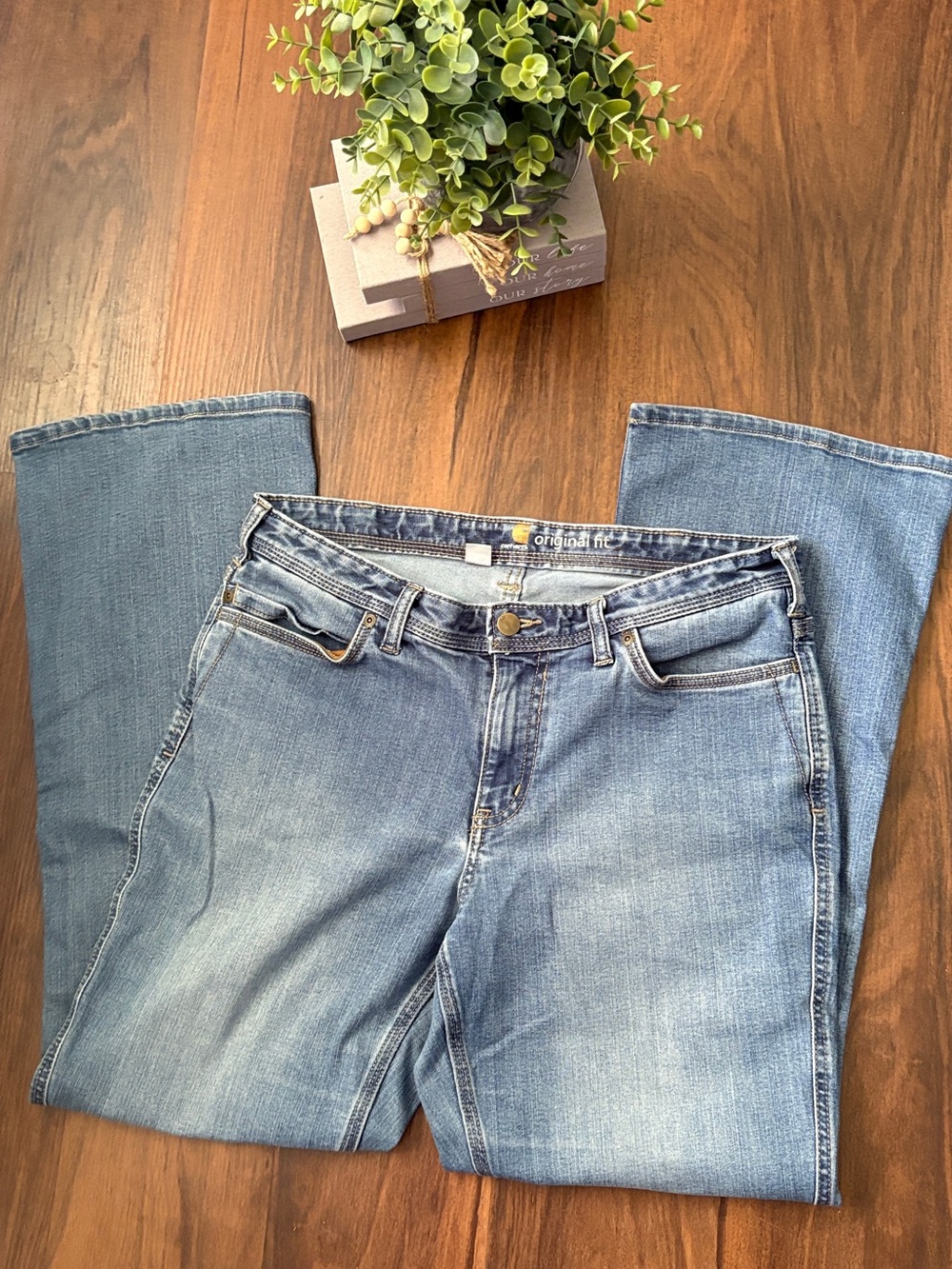 Carhartt Light Blue Women's Boot Cut Jeans